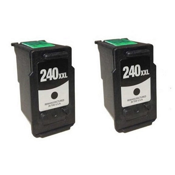 PrinterDash Compatible with Canon PIXMA MG-2220/MG-3620/MG-4220/MX-372/MX-452/MX-512/MX-522/MX-532 Black Extra High Yield Inkjet (2/PK-600 Page Yield) (PG-240XXL) (5204B001AA_2PK)