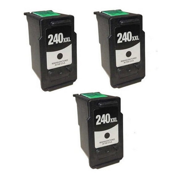 PrinterDash Compatible with Canon PIXMA MG-2220/MG-3620/MG-4220/MX-372/MX-452/MX-512/MX-522/MX-532 Black Extra High Yield Inkjet (3/PK-600 Page Yield) (PG-240XXL) (5204B001_3PK)