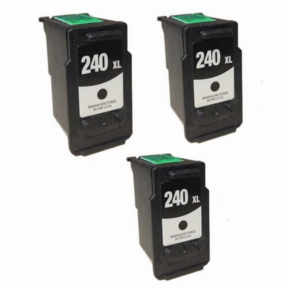 PrinterDash Compatible with Canon PIXMA MG-2220/MG-3620/MG-4220/MX-372/MX-452/MX-512/MX-522/MX-532 Black High Yield Inkjet (3/PK-300 Page Yield) (PG-240XL) (5206B001_3PK)