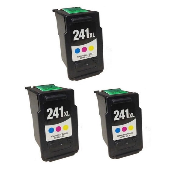 PrinterDash Compatible with Canon PIXMA MG-2220/MG-3620/MG-4220/MX-372/MX-452/MX-512/MX-522/MX-532 Color High Yield Inkjet (3/PK-400 Page Yield) (CL-241XL) (5209B001AA_3PK)