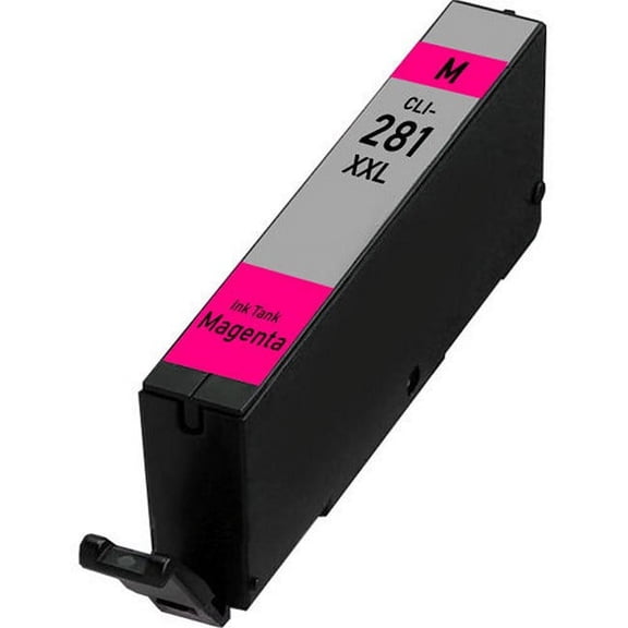 PrinterDash Compatible with Canon PIXMA TR-7520/TR-8520/TR-8620/TS-6120/TS-8120/TS-9120/TS-9520/TS-9521 Magenta Super High Yield Inkjet (11.7ML) (CLI-281M)