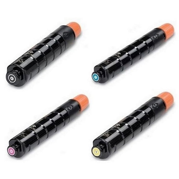 PrinterDash Compatible with Canon imageRUNNER ADVANCE C2020/C2020i/C2025i/C2030/C2220i/C2225/C2230 Toner Cartridge Combo Pack (BK/C/M/Y) (C-EXV34BCMY)