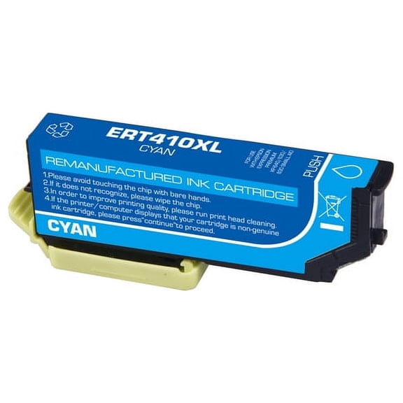 PrinterDash Compatible with Expression Premium XP-530/XP-540/XP-630/XP-640/XP-645/XP-830/XP-900/XP-7100 Cyan Inkjet (650 Page Yield) (NO. 410XL) (C13T336240)