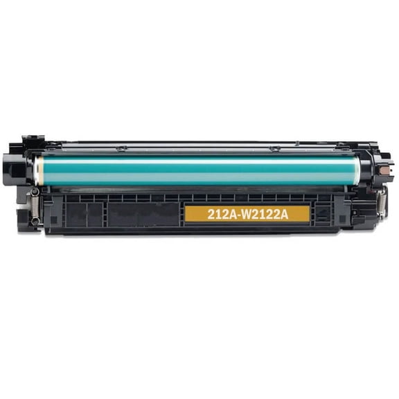 PrinterDash Compatible with HP Color Laser Jet Enterprise M554dn/M555dn/M555x/Flow MFP-M578dn/MFP-M578f Yellow Toner Cartridge (4500 Page Yield) (NO. 212A) (W2122AG)