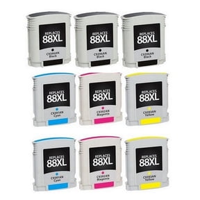 PrinterDash Compatible with HP OfficeJet Pro K550/K5400/K8600/L7400/L7500/L7550/L7650/L7700/L7780 High Yield Inkjet Combo Pack (3-BK/2-C/M/Y) (NO. 88XL) (D8J33B2CMY)