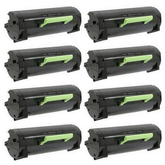 PrinterDash MICR Compatible with Lexmark MS-410/MS-415/MS-510/MS-610 Series High Yield Toner Cartridge (8/PK-10000 Page Yield) (NO. 501X) (50F2X00_8PK)