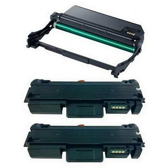 PrinterDash Compatible MICR Replacement for Xpress M3015DW/M3065FW Drum/High Yield Toner Value Combo Pack (1-Drum Unit/2-Toners) (MLT-D118L/MLT-R116VB)