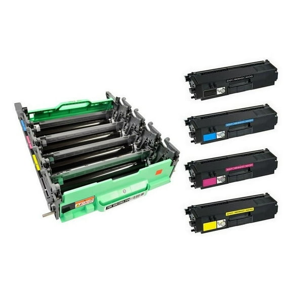 PrinterDash Compatible Replacement for Brother DCP-9050/9270/HL-4140/4570/MFC-9460/9560/9970C Drum/Toner Value Combo Pack (1-Drum Unit/4-Toners) (DR-320CL_1PK_TN-325BCMYVB)