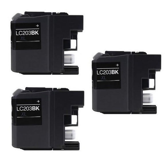 PrinterDash Compatible Replacement for Brother DCP-J562/J4120/MFC-J460/J680/J880/J4320/J4620/J5320/J5620/J5720DW Black High Yield Inkjet (3/PK-550 Page Yield) (LC-203BKS_3PK)