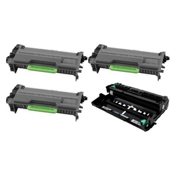 PrinterDash Compatible Replacement for Brother HL-L6200/6300/6400/MFC-L6700/6800/6900 Drum/Toner Value Combo Pack (1-Drum Unit/3-Toners) (DR-890/3-TN-880VB)