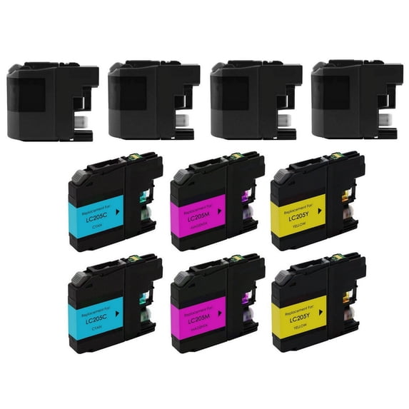 PrinterDash Compatible Replacement for Brother MFC-J5320DW/J5520DW/J5620DW/J5625DW/J5720DW Extra High Yield Inkjet Combo Pack (4-BK/2-C/M/Y) (LC-209BXXL_4PK_LC-205XXLCMY_2PK)