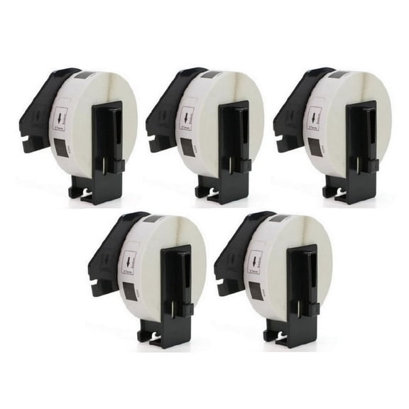 PrinterDash Compatible Replacement for Brother White Die-Cut Multi-Purpose/Return Address Label Tape (5/PK-.66in X 2.1in/17mm x 54.3mm) (400 Labels) (DK-1204_5PK)