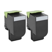 PrinterDash Compatible with Lexmark C2325dw/C2425dw/C2535dw/MC-2325adw/MC-2425adw/MC-2535adw/MC-2640adw Series Black High Yield Toner Cartridge 2/PK-3000 Page Yield C232HK0_2PK
