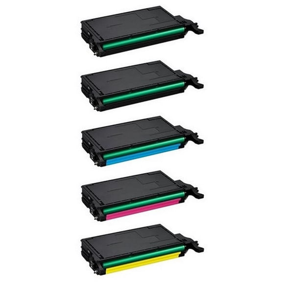 PrinterDash Compatible Replacement for CLP-620ND/CLP-670ND/CLX-6220FX/CLX-6250FX High Yield Toner Cartridge Combo Pack (2-BK/1-C/M/Y) (SU193A_2PK/CLT-P508A_1PKMP)