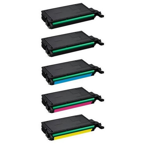 PrinterDash Compatible with Samsung CLP-620ND/CLP-670ND/CLX-6220FX/CLX-6250FX High Yield Toner Cartridge Combo Pack (2-BK/1-C/M/Y) (SU193A_2PK/CLT-P508A_1PKMP)