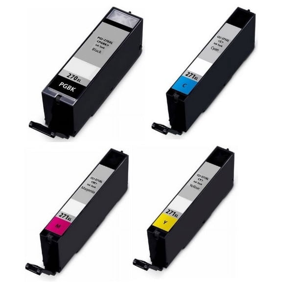 PrinterDash Compatible Replacement for Canon PIXMA MG-5720/6820/7720/TS-5020/8020/9020 High Yield Inkjet Combo Pack (BK/C/M/Y) (PGI-270PGBK/CLI-270CMY)
