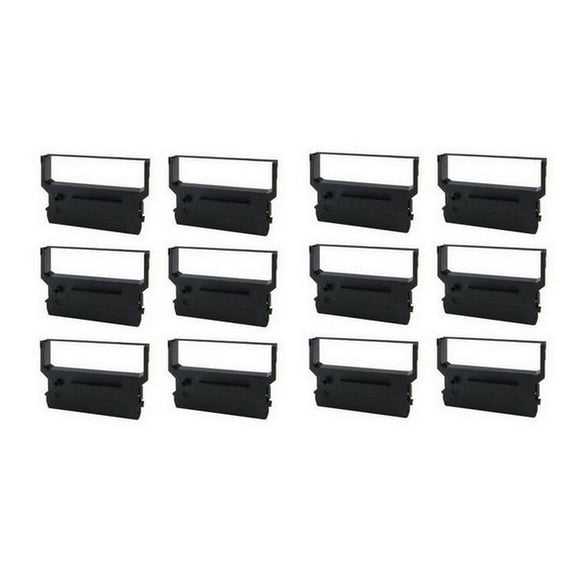 PrinterDash Compatible with Citizen DP-600/DP-650/CBM-710/CBM-750/iDP-3516/iDP-3530/iDP-3540/iDP-4540 Black P.O.S. Printer Ribbons (12/PK) (61015_12PK)