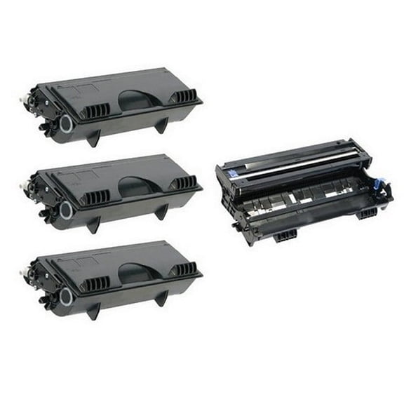 PrinterDash Compatible with Brother DCP-8040/DCP-8045/HL-5130/HL-5150/HL-5170/MFC-8120/MFC-8640/MFC-8840 Drum/Toner Value Combo Pack (1-Drum Unit/3-Toners) (DR-3000/TN-3090VB)