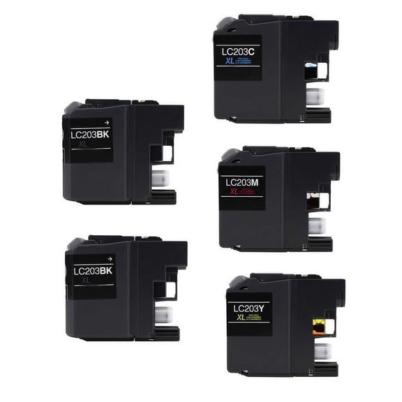 PrinterDash Compatible with Brother DCP-J4120/MFC-J680/MFC-J880/MFC-J4320/MFC-J4620/MFC-J5320/MFC-J5620/MFC-J5720DW High Yield Inkjet Combo Pack (2-BK/1-C/M/Y) (LC-2212BK1CMY)