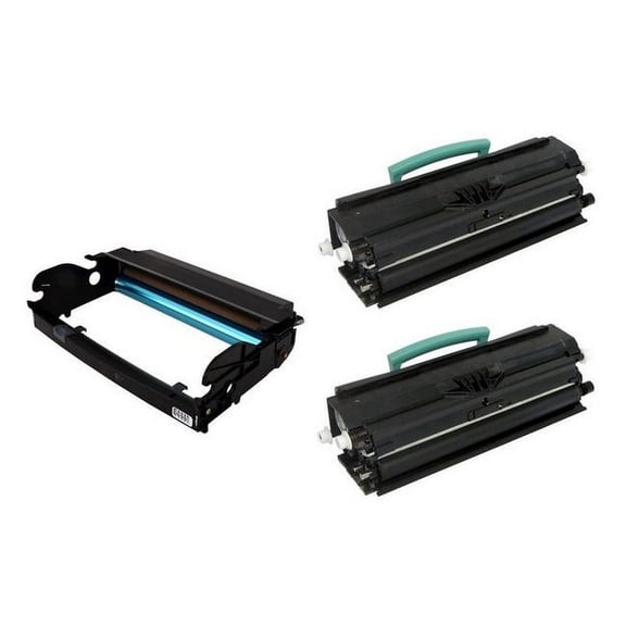 PrinterDash Compatible with Lexmark E360DN/E360DTN/E460DN/E460DTN/E460DW/E462DTN GSA Drum/Jumbo Extra High Yield Toner Value Combo Pack (1-Drum/2-Toners) (E360H41GXJ_2PK_E260X42GVB)