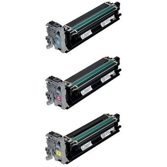 PrinterDash Compatible with Konica Minolta Magicolor 4650DN/ 4650EN/ 4690MF/ 4695MF/5550/5570/5650EN/5670EN Imaging Drum Unit Combo Pack (C/M/Y) (A0310NF)