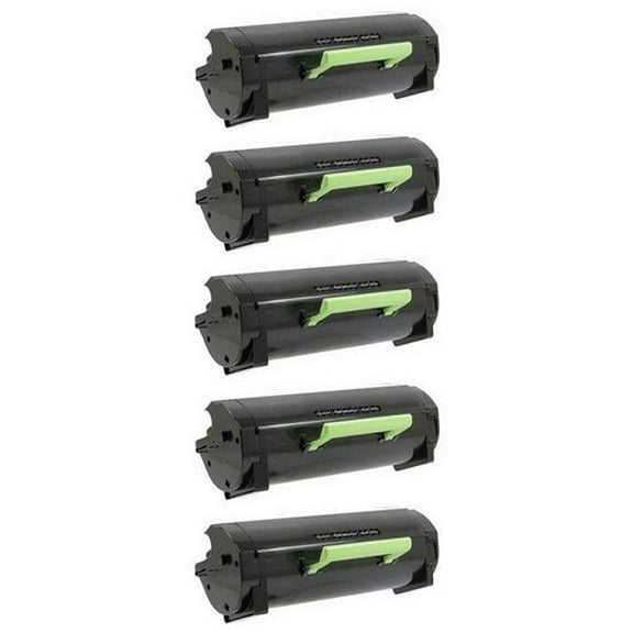 PrinterDash Compatible Replacement for MS-521/MS-621/MS-622/MX-521/MX-522/MX-622 Series Ultra High Yield Toner Cartridge (5/PK-25000 Page Yield) (56F1U0E_5PK)