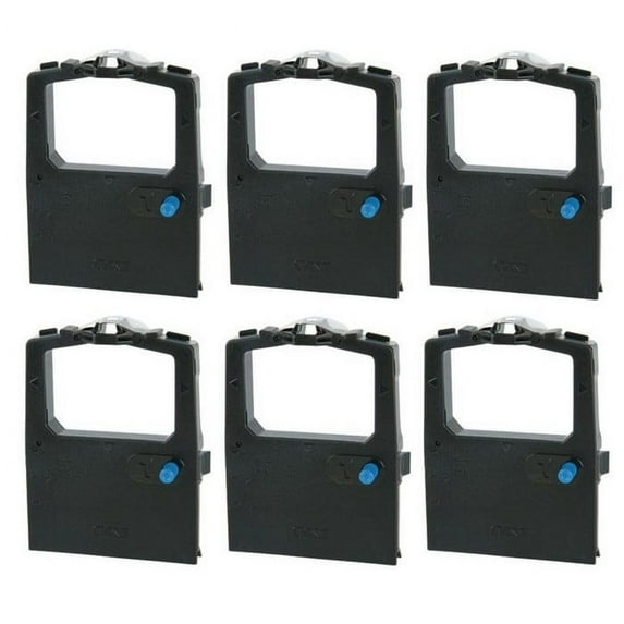 PrinterDash Compatible Replacement for Okidata MICROLINE 172/180/182/183/184/186/192/193/194/195/280/320/321/390/3320/3321 Series Black Printer Ribbons (6/PK) (OKA011030)