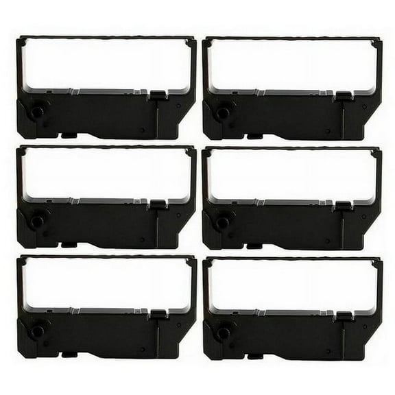 PrinterDash Compatible Replacement for Star-Micronics MP-200 Series/MP-235/MP-242/MP-292/MP-512/SP-200 Series/SP-212/SP-242/SP-500/SP-2000 Black P.O.S. Printer Ribbons (6/PK) (C1281B)