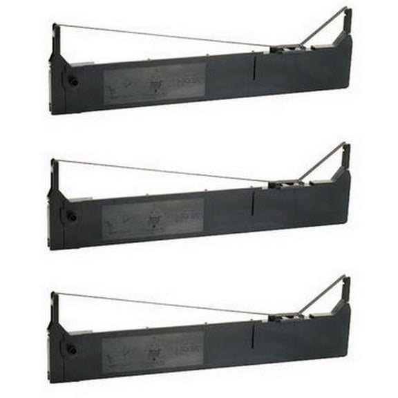 PrinterDash Compatible with AMT Datasouth Accel 7350/Accel 7450 Black Printer Ribbons (3/PK-20 Million Character Yield) (85415)