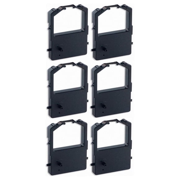 PrinterDash Compatible Replacement for ActionPrinter 3250/AP-3250/LQ-100 Black Printer Ribbons (6/PK) (S015032-US)