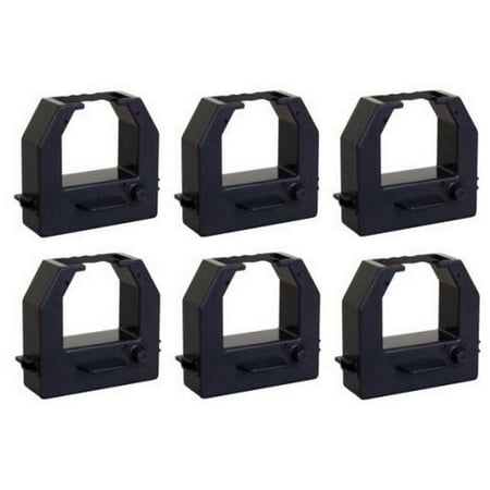 PrinterDash Compatible with Amano AS-1000/ATX-10/BX-1500/BX-2000/MRX-30/MRX-35 Black Time Clock Printer Ribbons (6/PK) (AMO021020)
