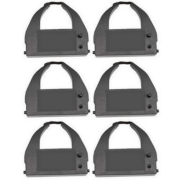 PrinterDash Compatible with Amano AT-3000/AT-3200/DX-7200/MJR-7000/TF-2100/TF-5400 Purple Time Clock Printer Ribbons (6/PK) (C-872304P)