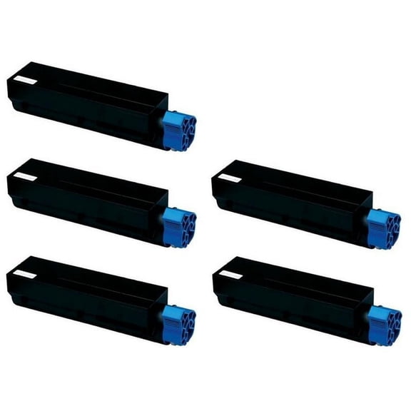 PrinterDash Compatible with Okidata B432dn/B512dn/MB-492/MB-492dn/MB-562dnw/MB-562w Series Black Ultra High Yield Toner Cartridge (5/PK-12000 Page Yield) (45807111_5PK)
