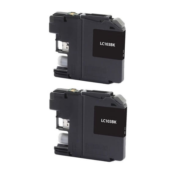 PrinterDash Compatible with Brother DCP-J132/DCP-J522/DCP-J752/DCP-J4110/MFC-J245/MFC-J450/MFC-J4310/MFC-J6920DW Black High Yield Inkjet (2/PK-600 Page Yield) (LC-1232PKS)