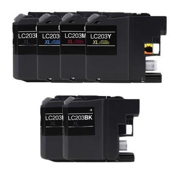 PrinterDash Compatible with Brother DCP-J4120/MFC-J680/MFC-J880/MFC-J4320/MFC-J4620/MFC-J5320/MFC-J5620/MFC-J5720DW High Yield Inkjet Combo Pack (3-BK/2-C/M/Y) (LC-2033BK2CMY)
