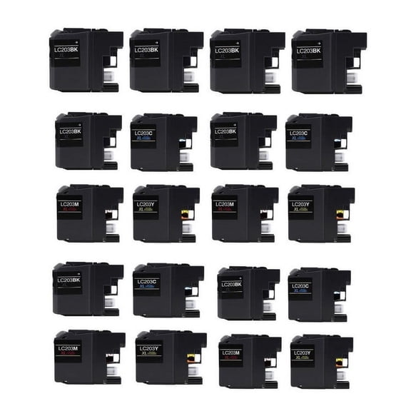PrinterDash Compatible with Brother DCP-J4120/MFC-J680/MFC-J880/MFC-J4320/MFC-J4620/MFC-J5320/MFC-J5620/MFC-J5720DW High Yield Inkjet Combo Pack (8-BK/4-C/M/Y) (LC-221XL8BK4CMY)
