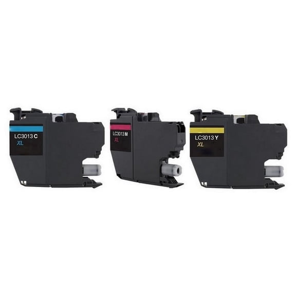 PrinterDash Compatible with Brother DCP-J572/DCP-J772/DCP-J774/MFC-J491/MFC-J497/MFC-690/MFC-J890/MFC-J895DW High Yield Inkjet Combo Pack (C/M/Y) (LC-30133PKS)