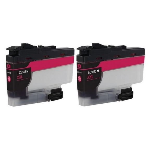 PrinterDash Compatible with Brother DCP-J1100DW/MFC-J805DW/MFC-J815DW/MFC-J995DW/MFC-J1300DW Magenta Super High Yield Inkjet (2/PK-1500 Page Yield) (LC-3033M_2PK)