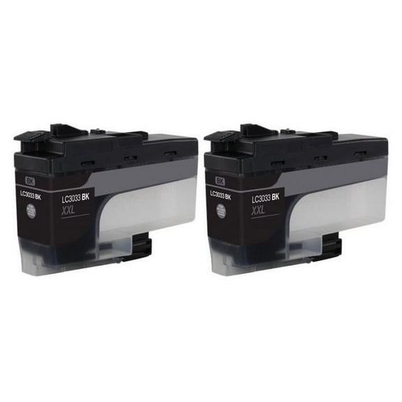 PrinterDash Compatible with Brother DCP-J1100DW/MFC-J805DW/MFC-J815DW/MFC-J995DW/MFC-J1300DW Black Super High Yield Inkjet (2/PK-3000 Page Yield) (LC-3233XXLBK_2PK)