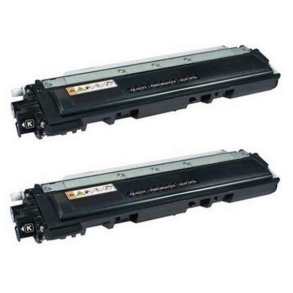 PrinterDash Compatible with Brother HL-3040CN/HL-3075DW/HL-8370/MFC-9010CN/MFC-9320C/MFC-9325CW Black Toner Cartridge (2/PK-2200 Page Yield) (TN-210BK_2PK)