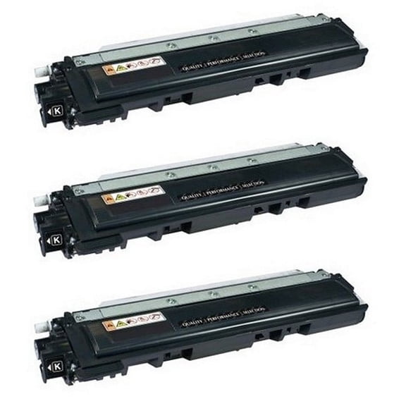 PrinterDash Compatible with Brother HL-3040CN/HL-3075DW/HL-8370/MFC-9010CN/MFC-9320C/MFC-9325CW Black Toner Cartridge (3/PK-2200 Page Yield) (TN-230BK_3PK)