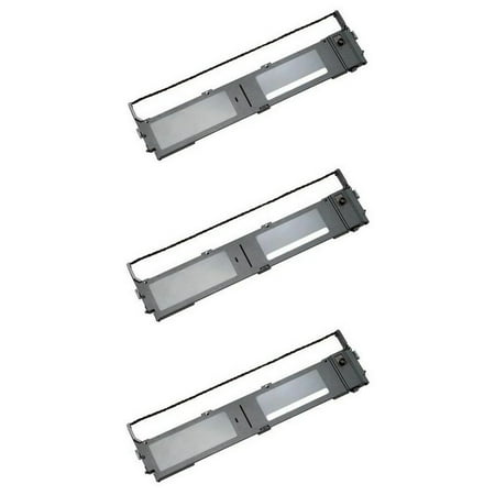 PrinterDash Compatible with C. Itoh Prowriter C-815 Supra/M9815 Black Printer Ribbons (3/PK) (46114485_3PK)