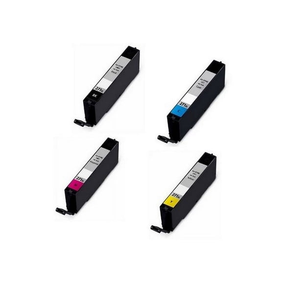 PrinterDash Compatible with CIG118194 High Yield Inkjet Combo Pack (BK/C/M/Y) - Replacement to Canon CLI-271XLMP / CLI-271MP / 0390C005 / 0390C006