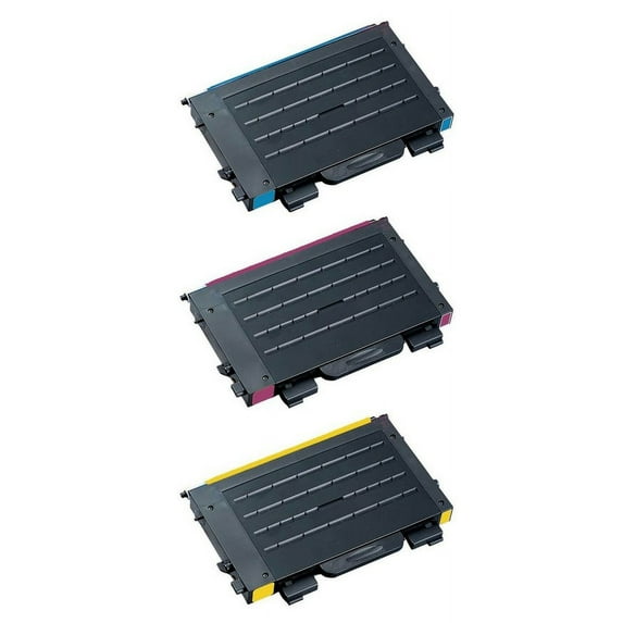 PrinterDash Compatible Replacement for CLP-500/CLP-500N/CLP-550/CLP-550N Toner Cartridge Combo Pack (C/M/Y) (CLT-500CMY)