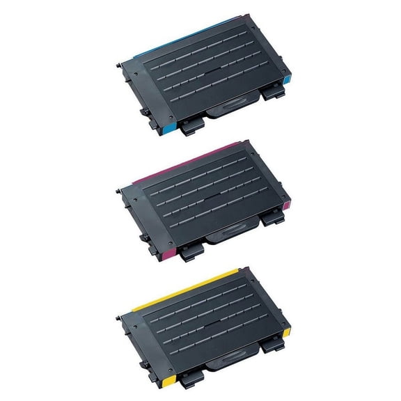 PrinterDash Compatible Replacement for CLP-500/CLP-500N/CLP-550/CLP-550N Toner Cartridge Combo Pack (C/M/Y) (CLT-P500A)
