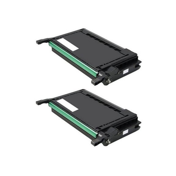 PrinterDash Compatible Replacement for CLP-600/CLP-600N/CLP-650N Black Toner Cartridge (2/PK-4000 Page Yield) (CLT-P600B)