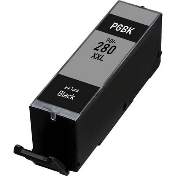 PrinterDash Compatible with Canon PIXMA TR-7520/TR-8520/TR-8620/TS-6120/TS-8120/TS-9120/TS-9520/TS-9521 Black Super High Yield Inkjet (25.7ML) (PGI-280XXLBK) (2021C001)