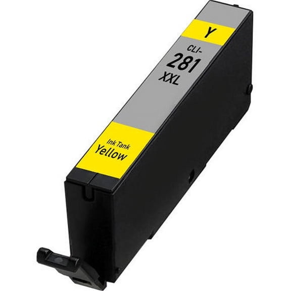 PrinterDash Compatible with Canon PIXMA TR-7520/TR-8520/TR-8620/TS-6120/TS-8120/TS-9120/TS-9520/TS-9521 Yellow Super High Yield Inkjet (11.7ML) (CLI-281XXLY) (2090C001)