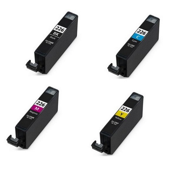 PrinterDash Compatible with Canon PIXMA iP-4820/iP-4920/iX-6520/MG-5120/MG-5320/MG-6120/MG-8120/MG-8220/MX-712/MX-892 Inkjet Combo Pack (BK/C/M/Y) (4546B007)