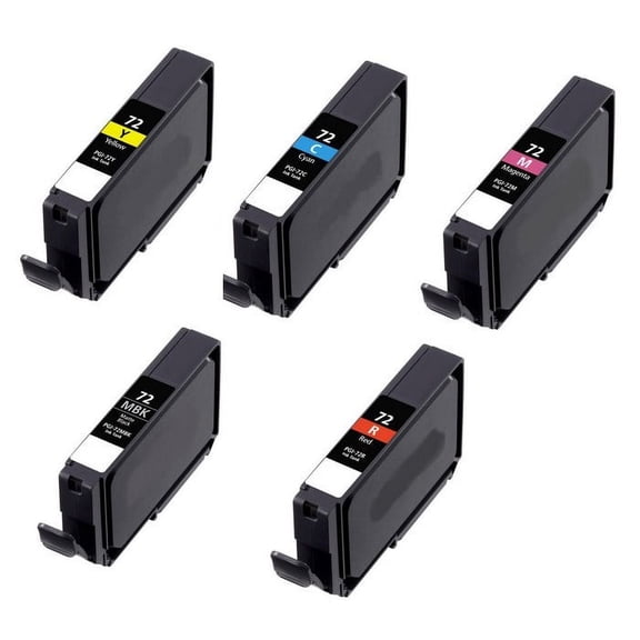 PrinterDash Compatible with Canon PIXMA PRO 10/PIXMA PRO 10S Series Inkjet Combo Pack (MBK/C/M/Y/R) (6402B009)